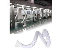 Welding Smoke Extraction Pipe, Industrial Dust Removal Flexible Fume Extractor, Air Extractor Flexible Duct Collector Arm With Hood(Milk,Dia-50-150cm)