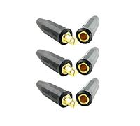 WeldingCity Lot de 3 câbles de soudage Tweco/Lenco Style 2-MPC/LC-40 - Paire de connecteurs à came torsadée (mâle/femelle) pour AWG 1/0-2/0 (50-70 mm)