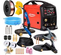 Weldman Mistral MIG200 - Poste a souder mig avec gaz et sans, 3en1 - Multi procédé : TIG MIG MMA - 60% 200A - Pour le soudage continu - Avec des torches MIG/MAG et TIG (Basic)