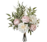 Weldomcor Pivoines Artificielles Fleurs Artificielles en Soie pour Mariage Parti Centres de Table Arrangement Floral Accueil Cuisine DéCor（Rose）