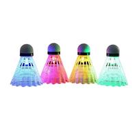 Weldphur 12 Pièces LED Volant Badminton, Badminton en Plastique pour Les Sports D'intérieur Et D'extérieur, Volants De Badmintons en Nylon Et Plumes, Badmintons Coloré Jouets D'entraînement