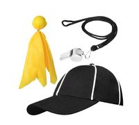 Weldphur Accessoires d'arbitre pour femme | Respirant et évacuant l'humidité - Chapeau drapeau d'arbitre - Pour jeunes et adolescentes - Base-ball, basket-ball, football, volley-ball, Halloween