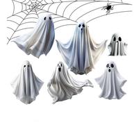 Weldphur Autocollants de fenêtre d'Halloween - Autocollants fantômes pour fenêtre en verre - Décoration murale effrayante en PVC pour vacances, cuisine, mur, intérieur, bureau, salle de classe, salon