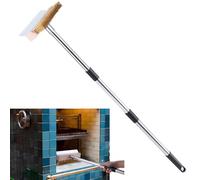 Weldphur Balai pour Four À Pizza - Brosse De Nettoyage pour Four À Long Manche avec Racloir,Outils Entretien Cuisine pour Friteuse Cuisine Pro Extérieur Famille