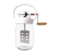 Weldphur Baratte à beurre,1,5L Outil manuel pour battre les œufs | Mixeur manuel avec bouteille en verre - Pour la cuisson, la pâtisserie, aliments pour, farine, confiture, œufs, pâte, sauce,