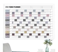 Weldphur Calendrier mural 2026 - Calendrier annuel complet avec autocollants - Accessoires personnels de gestion du temps pour liste de tâches, objectifs, rendez-vous, planification, suivi des tâches