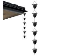 Weldphur Chaîne De Pluie en Métal pour Gouttière, Attrape-Pluie Décoratif pour Gouttières, Chaîne De Pluie À Suspendre Décoration De Jardin, Chaînes Attrape-Pluie Décoratives pour Extérieur