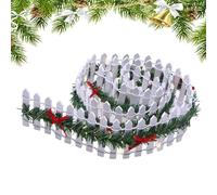 Weldphur Clôture de Noël miniature - Maison de en bois de 89,9 cm | Clôture de jardin féérique LED pour et adultes pour fête d'arbre de Noël paysage de village mini maison