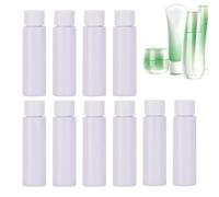 Weldphur Flacons Cosmétiques Rechargeables, 10 Pièces d'Articles de Toilette Format Voyage, Dispenseurs Portables Vides Anti-Fuites 30 mL pour Tonique Gel Douche Lotion Après-Shampoing Nettoyant