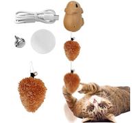Weldphur Jouet pour Chat en Mouvement | Enrichissement Automatique Rechargeable - Jouet Mignon D'Intérieur avec Balles Mobiles,pour Chats De Toutes Tailles Jeu Exercice Anti-Ennui Simulation