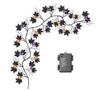 Weldphur Lumières d'halloween pour Intérieur - LED Lierre Saule Branche Décorative d'halloween | Décoration Étanche 8 Modes pour Maison Balcon Intérieur Extérieur Salon