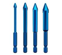 Weldphur Mèches Excentriques Dentelées,4 Accessoires Dentelés Pour Outils Électroportatifs | Forets Excentriques Haute Dureté - Pour Béton Carrelage Brique Bois Construction Rénovation