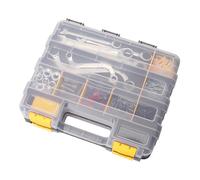 Weldphur Organisateur de Boîte à Outils - Organisateur Transparent à 34 Compartiments | Conteneur de Stockage Matériel et Boîte à Outils,pour Vis Clous Boulons Écrous Forets Douilles Petites Pièces