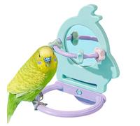 Weldphur Perchoir pour Cage - Enrichissement avec Miroir pour Animaux,Perchoir À Mâcher pour Perroquets,Petites Moyennes Grandes Races Perruches Inséparables Canaris Conures Animaux de