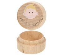 Weldphur Première Coupe De Cheveux En Boucle Souvenir - conteneur de rangement en bois - Une Mèche De Cheveux Souvenir | pour chambre enfant, maison grands-parents, chambre à coucher, accessoires
