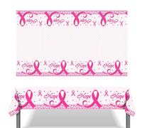 Weldphur Rectangle de Nappe Rose - Nappe de Table Ruban Rose Espoir Imperméable pour Femme,Nappe rectangulaire Portable pour la décoration de Table, Les Cadeaux de fête, Les fêtes de