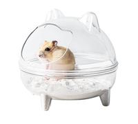 Weldphur Salle Bain Hamster Transparente, Boîte De Bain De Sable pour Petits Animaux, Conteneur De Bains De Sable pour Hamster, Baignoire À Sables pour Hamsters, Souris, Gerbilles