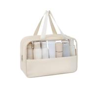 Weldphur Trousse de maquillage transparente | Grand sac de rangement transparent | Pour voyage, école, travail, sport, gym, vacances en plein air