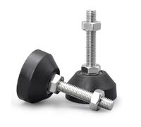 WELDRIC Pieds de réglage Fixes Robustes Tour réglable D50 D60 D80 D100 Pieds de nivellement Meubles M8 M10-M24 Pied à vis Base pivotante articulés Patin Glisse(D80xM16x100)