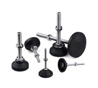 WELDRIC Pieds de réglage Fixes Robustes Tour réglable Universel D40, Pieds de nivellement Meubles M4/M5/M6, Pied à vis, Base Fixe, articulés, Coussinet Coulissant, 1 2 pièces(D40xM4x50,2Pcs)