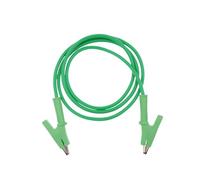 WELDRIC Tester Probe Crocodile Clip 1PC Haute Pression 1M Double Tête Clips Fil Cavalier Crocodile Câble Clip Fils DIY Double-extrémité Test Électrique(Green)