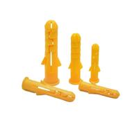 WELDRIC Tube d'expansion Jaune Lot de 20 à 100 Chevilles d'expansion en Plastique for vis autotaraudeuses, Chevilles murales en Caoutchouc M6, M8, M10(40mm (100pcs),M10)