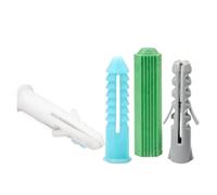 WELDRIC Tube d'expansion Jaune Lot de 20 à 100 Chevilles en Plastique nervurées M6, M8, M10, for Tubes d'expansion en Plastique, Chevilles murales for vis(Blue M6x26 100pcs)