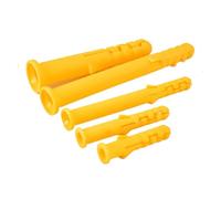 WELDRIC Tube d'expansion Jaune Tube d'expansion en Plastique Jaune M6 M8 M10 for Colonne, Cheville Murale en béton, Fixation de Cadre, ancrages for cloison sèche, 20 pièces(M10x60mm)