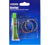 WELDTITE KIT ROULEMENT CAGE A BILLES + GRAISSE 5/32 VELO MOYEU AXE AVANT BMX VTT