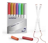 Welebar Lot de 7 marqueurs métalliques pour Cricut Maker 3/Maker 4/Explore 3/Explore 4/Air 2 Couleurs Assortées 1.0 Medium Point pour calligraphie dessin