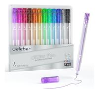 Welebar Stylos Gel Paillettes pour Cricut Joy et Joy Xtra, Stylos à Pointe Moyenne de 0,8 mm pour l'écriture, le dessin, les cartes, les invitations