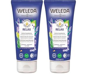 WELEDA - Aroma Shower Relax - Crème de douche relaxante pour nettoyer la peau en douceur - Formule 100% d'origine naturelle - Tous types de peaux - NATRUE* - Vegan*** - 200ml (Lot de 2)