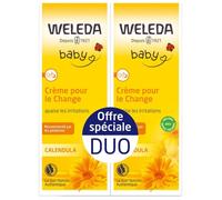 Weleda Baby Crème pour le Change Apaise les irritations Calendula Lot de 2 x 75 ml