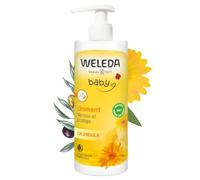 WELEDA Baby - Liniment - Soin Nettoyant Pour Le Change, Liniment Bébé Au Calendula, Huile D’Olive Bio, Nettoie, Prévient Rougeurs Et Apaise Siège Bébé, Vegan, NATRUE, Fabriqué en France, 400ml
