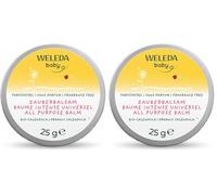 WELEDA - Baume intense universel Calendula - Hydrate et nourrit - Pour la peau délicate des bébés et des jeunes enfants - NATRUE - 25 g (Lot de 2)