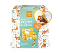 WELEDA - Coffret Cadeau Naissance - Soin Douceur Bébé - Pour la Toilette Quotidienne - Nettoie & Protège - NATRUE - 200 ml + 75 ml + 50 ml + 25 g