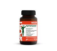 WELEDA - Complément alimentaire PeptiPower® - 60 gélules | Protéines Hydrolysées De Fève PeptiStrong™, Spiruline Bio, Vitamine C, Force, Tonus et Récupération, 60 Gélules