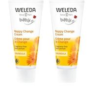 WELEDA - Crème pour le Change Calendula sans parfum - Pour le soin du siège des bébés - La peau est apaisée et protégée efficacement. Rougeurs réduites. - NATRUE - 75 ml (Lot de 2)