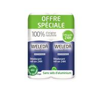 Weleda Déodorant homme roll-on 24 h - Lot de 2 x 50 ml