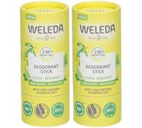 WELEDA Déodorant solide 24H Citrus Bergamote 2x50 g