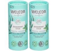 WELEDA Déodorant solide 24H Eucalyptus Menthe poivrée 2x50 g