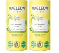 WELEDA - Déodorant stick Citrus Bergamot - Efficacité 24H - Vegan* - Certifié Natrue** - Stick 50 g (Lot de 2)