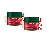 WELEDA - Duo Crème de Nuit raffermissante Grenade et Peptides de Maca- Réduit les rides, régénère et raffermit - Vegan - Certifié Natrue- Pot 40 ml x 2