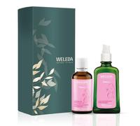 WELEDA Duo Maternité - Huile Massage Périnée 50ml + Huile Anti-Vergetures 100ml - Nourrit, Assouplit, Prévient les Vergetures - Femmes Enceintes et Allaitantes - NATRUE - Vegan