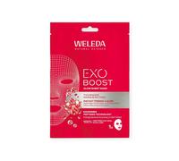 Weleda Masque en tissu Exo Boost – Grenade & peptides de maca – éclat & raffermissant – 20 ml