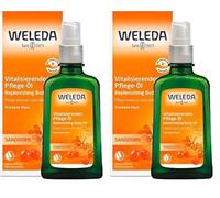 WELEDA - Huile dynamisante à l'Argousier - Tonifie et hydrate - Pour les peaux fragilisées par des conditions extérieures défavorables - NATRUE* - Bio** - Vegan*** - 100 ml (Lot de 2)