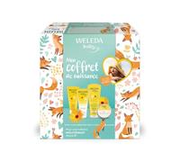 Weleda Coffret Cadeau Naissance au Calendula – Cape de bain coton bio – 200+75+50+25g