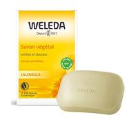 WELEDA - Savon végétal au Calendula - Nettoie en douceur - Mousse fine et onctueuse - NATRUE* - Bio** - Vegan*** - 100g