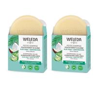 WELEDA Shampooing Solide Hydratation & Brillance - Aloé Véra + Huile de Coco 2x50 g