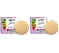 WELEDA Shampooing Solide Volume & Brillance - Shampoing Cheveux Fins Sans Volume, Nettoyage Doux, Brillance Préservée, Sans Silicone, 100% Origine Naturelle, Vegan NATRUE, 50g (Lot de 2)